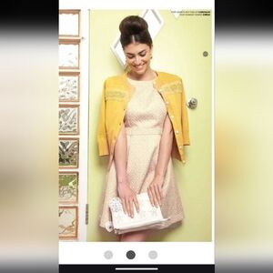 YUMI Jacquard dress Size M stone colour